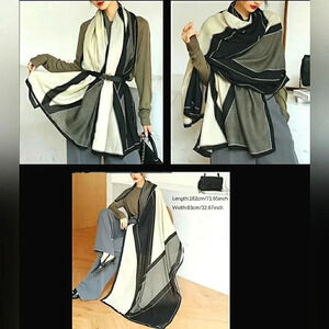 Boho Chic Retro Minimalist Scarf Wrap Cover-Up New Gift Ready